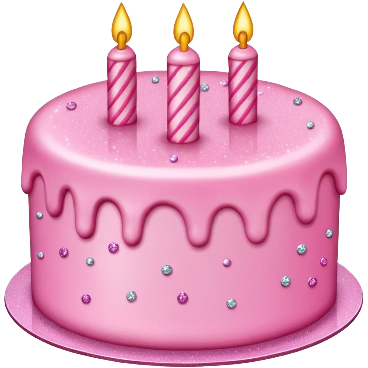 Glitter Pink Cake emoji