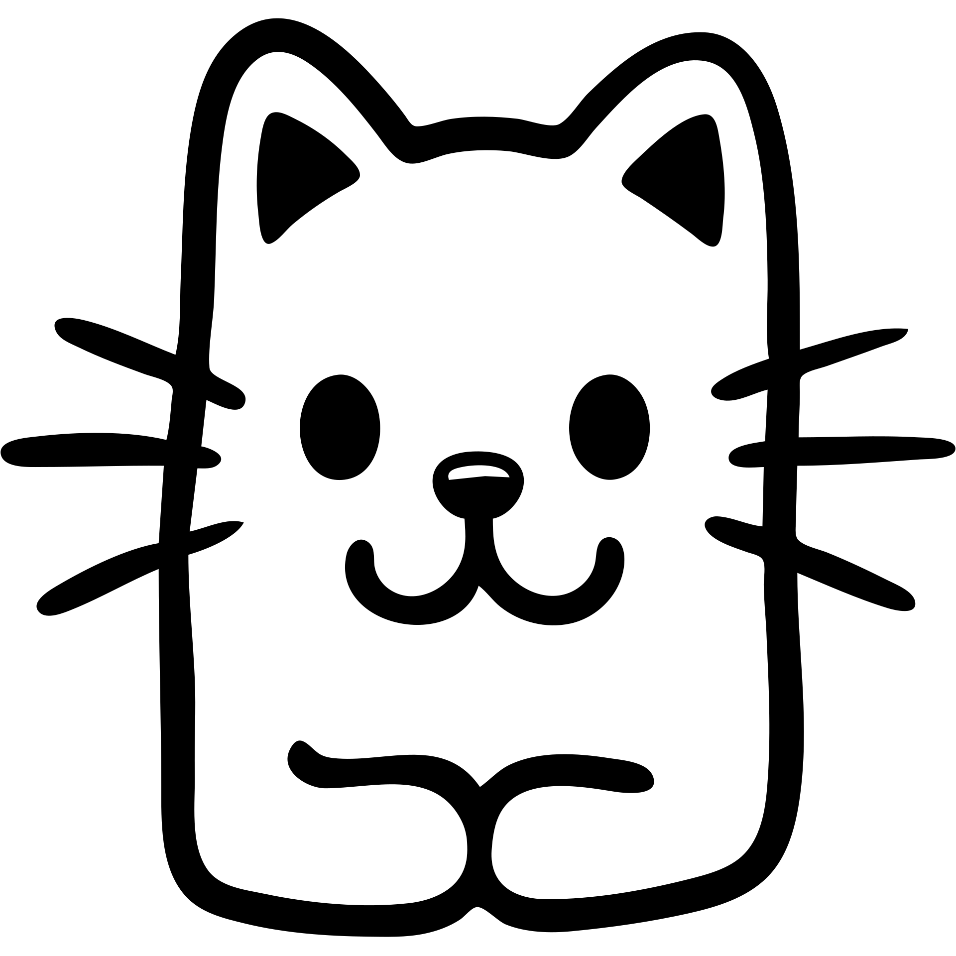 custom cat character inspired by TenSquared server logo, black and white, surprised emotion, hand drawn icon style emoji