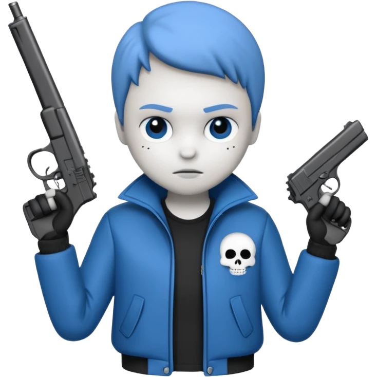 Sans with a gun emoji