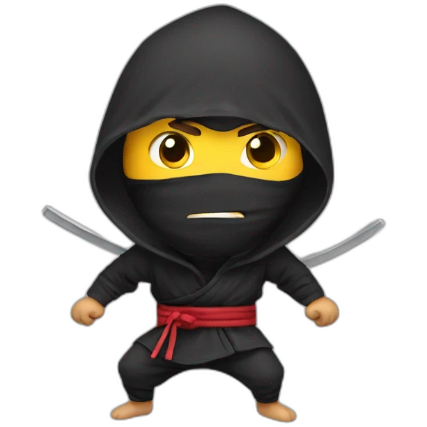 Scared ninja emoji
