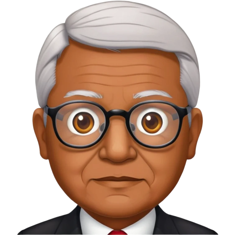 Make the president "AMLO" of Mexico bespectacled  emoji