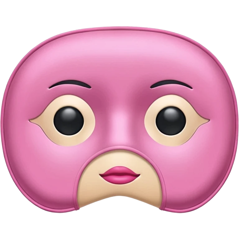 isolated girly silky sleep mask  emoji