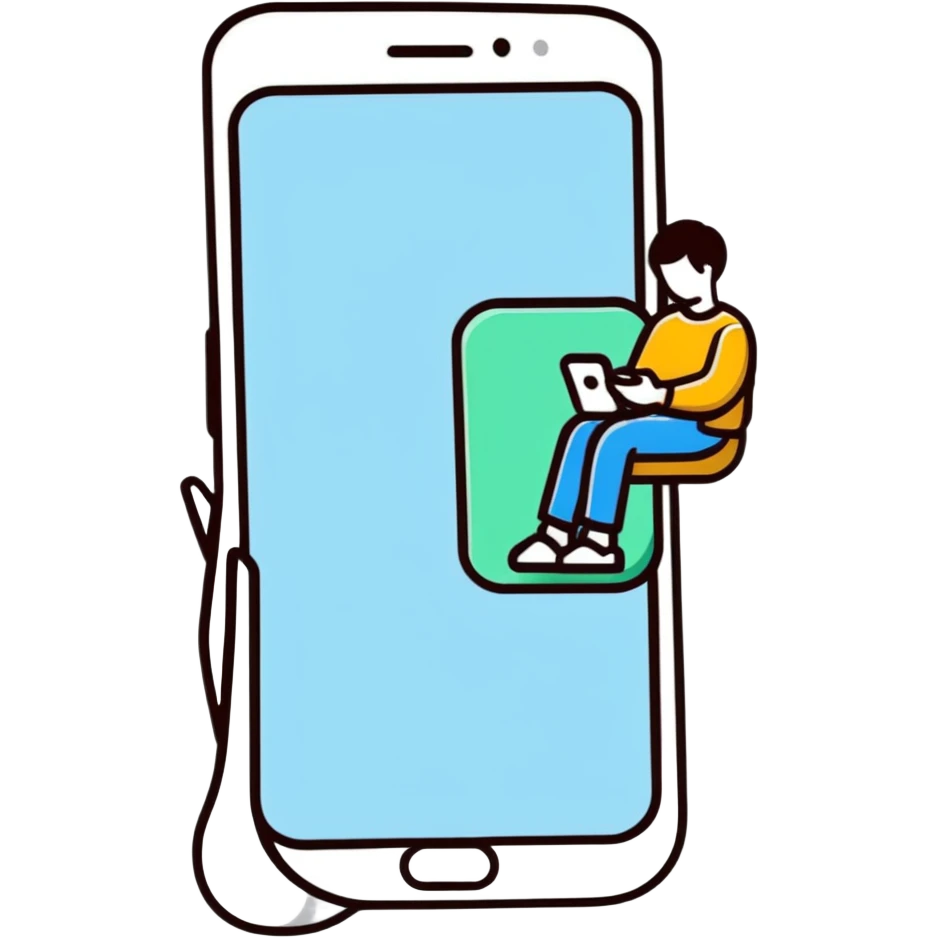 person texting on a smartphone emoji