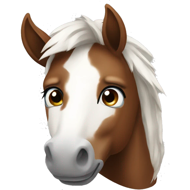 Brown and White Horse emoji