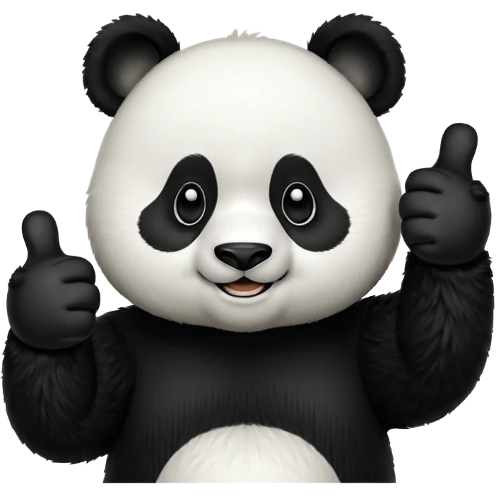 Panda with thumbs up emoji