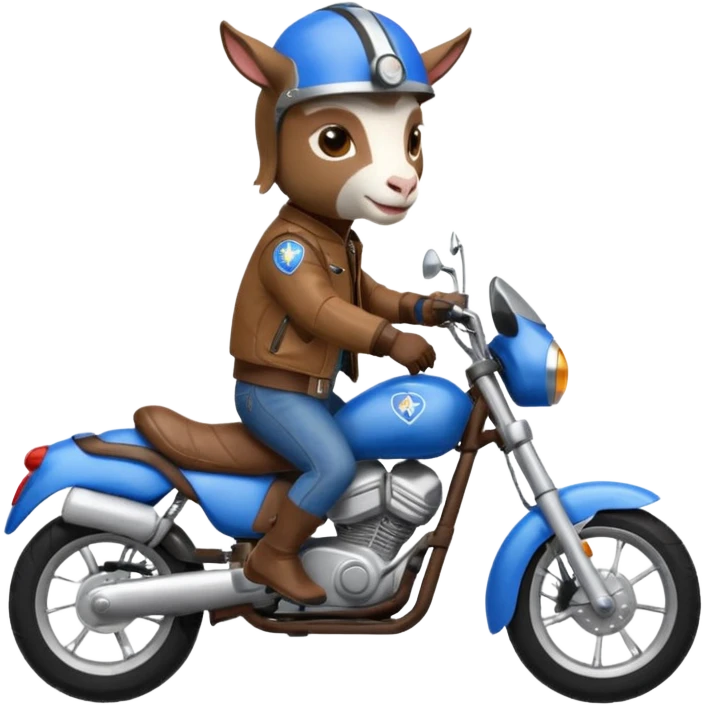 Goat on motorbike emoji