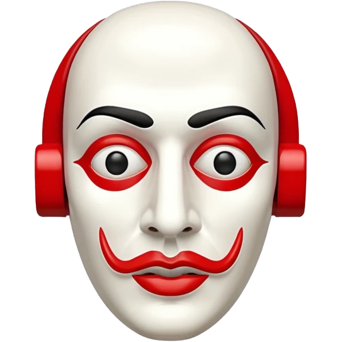 Money Heist, dali mask, reallestic emoji