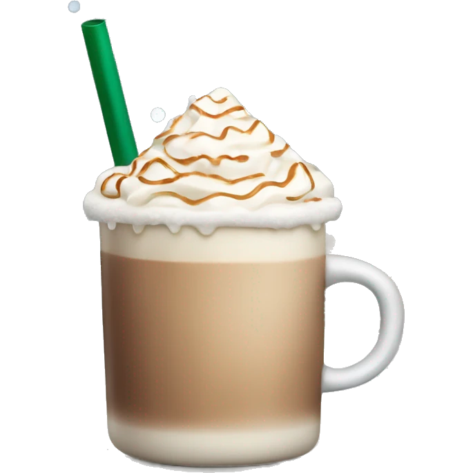 Starbucks iced Christmas latte emoji