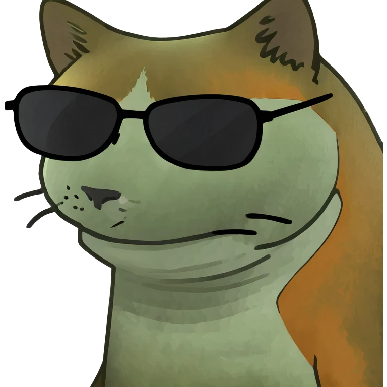 Cat with sunglasses emoji