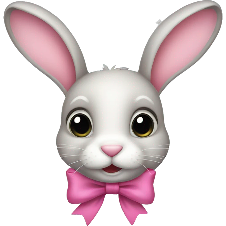 Bunny with pink bow emoji