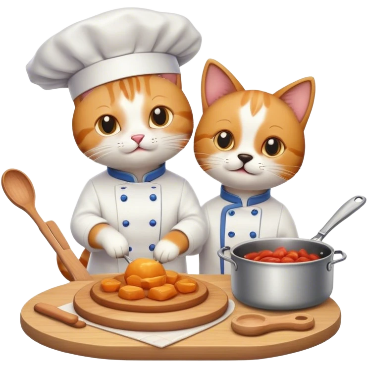 the cat cooked a dog emoji