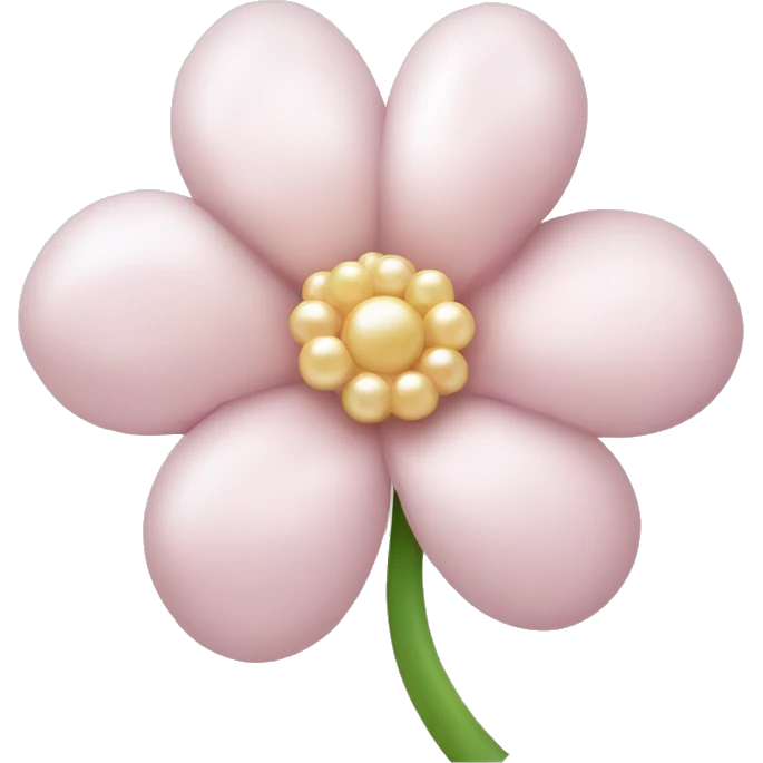 Pearl light pink flower emoji