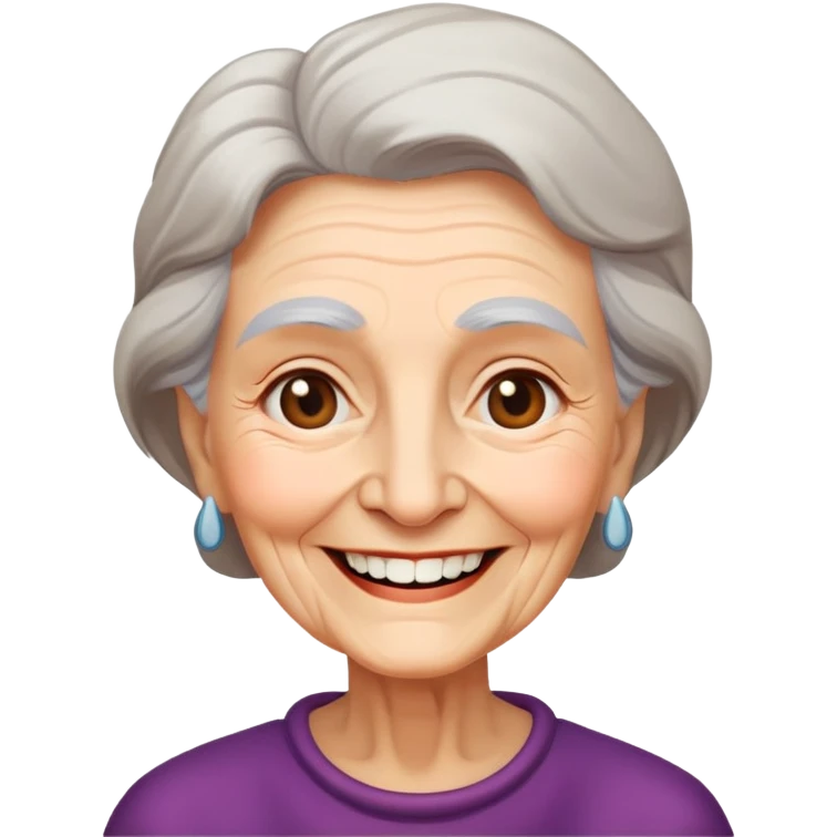 smiling old woman emoji