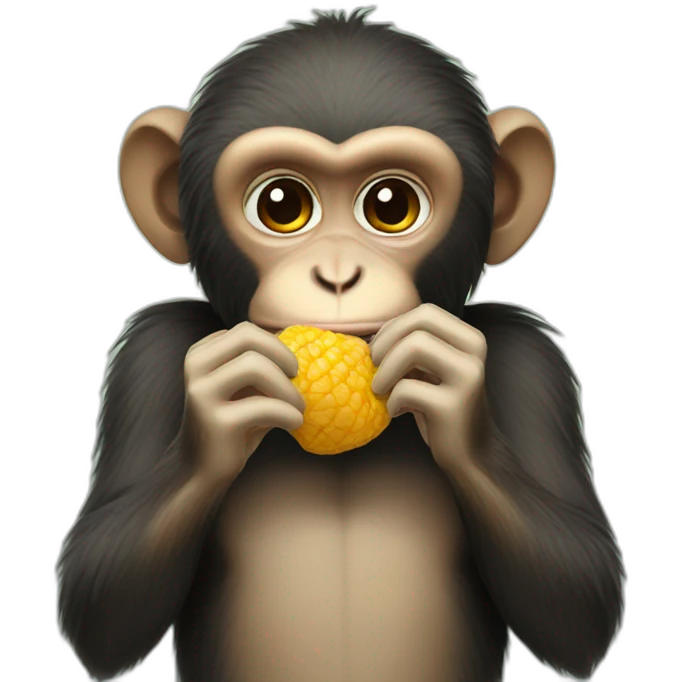 Monkey eating ginger emoji