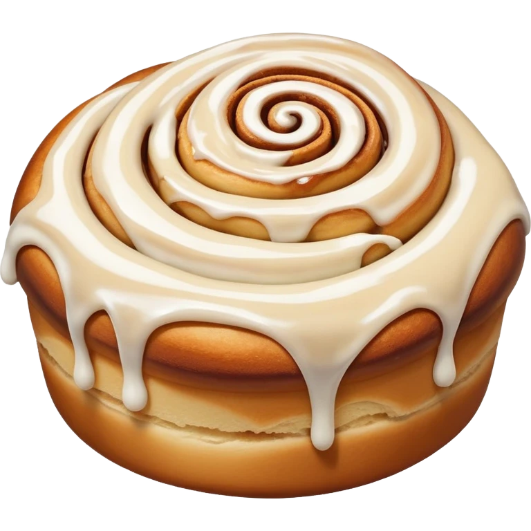 ultra realistic cinnamon roll extra frosting drip emoji