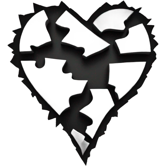 black broken heart  emoji