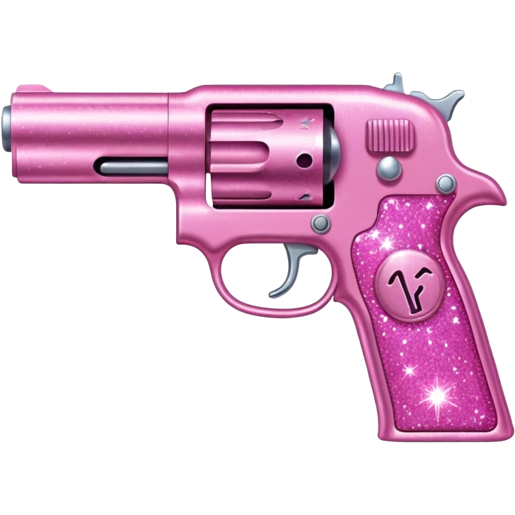 Pink glitter pistol emoji