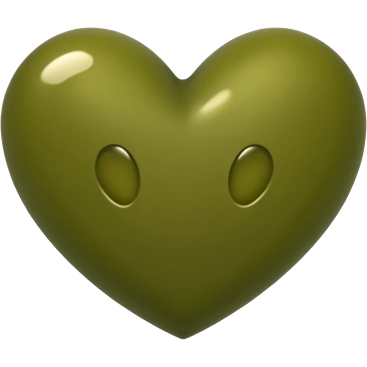 Olive green heart  emoji