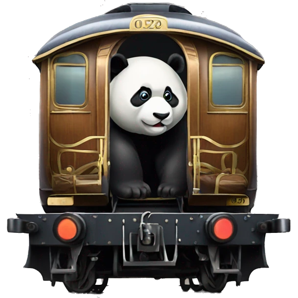 orient express with a panda on it emoji