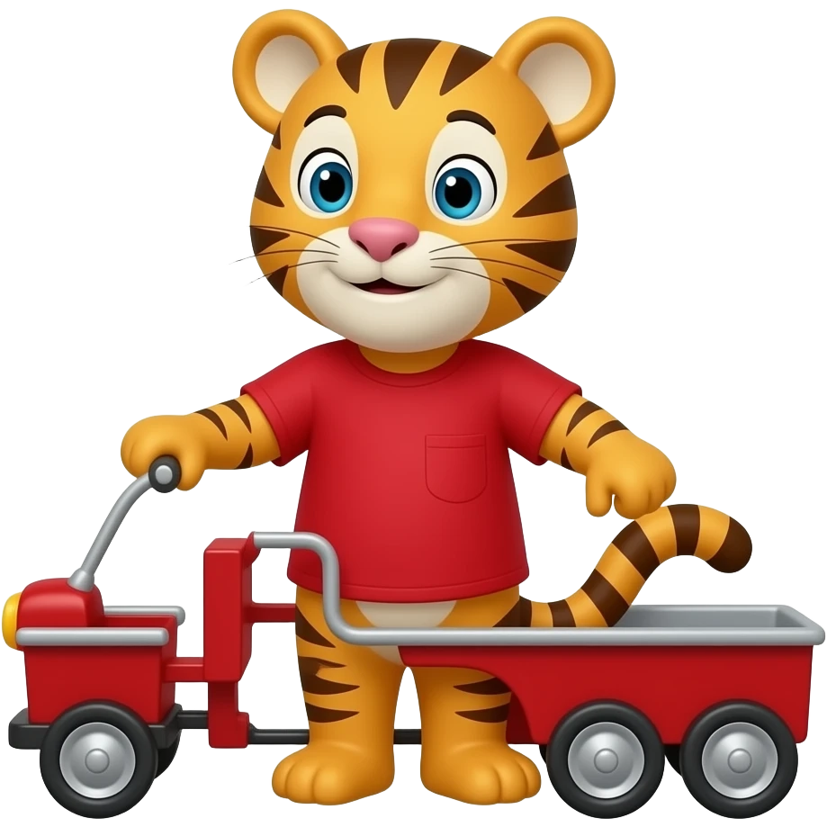 Daniel tiger red trolley emoji