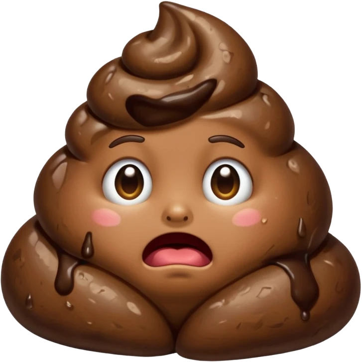 a poop crying emoji