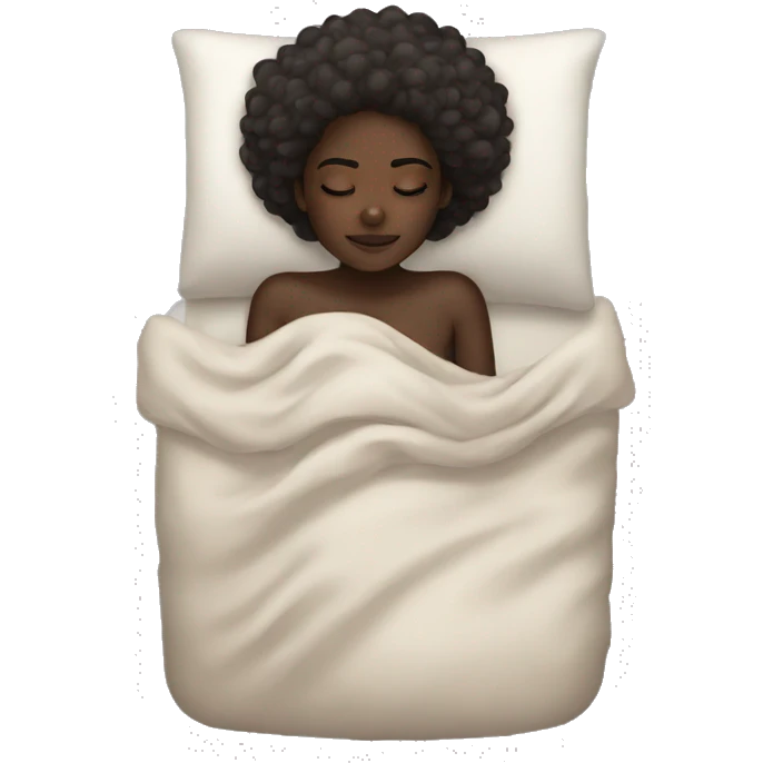 Darkskin girl sleeping emoji