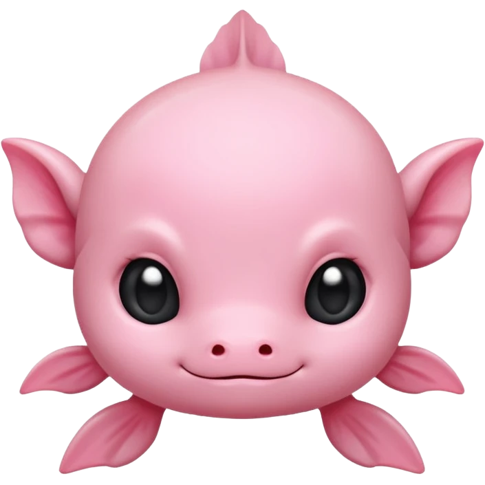 Axolotl face, chibi style, cute proportions, big eyes, simple emoji