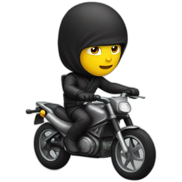 Ninja ride the bike emoji