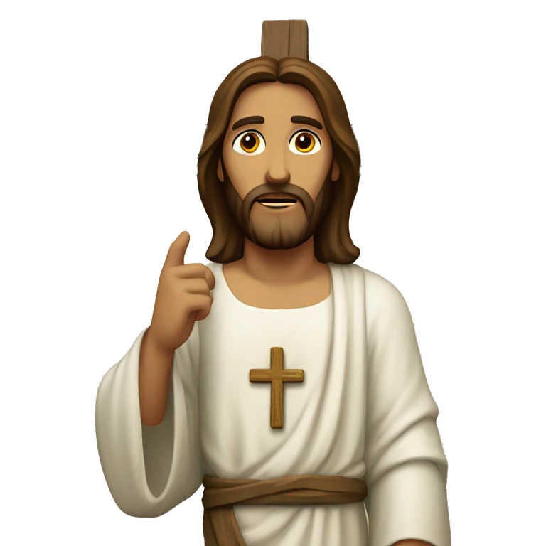 jesus with a cross emoji