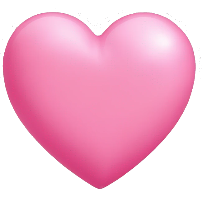 Bubblegum pink heart emoji