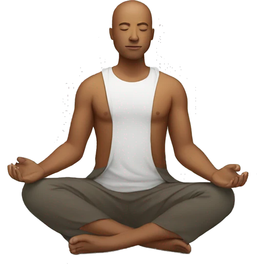 white man meditating emoji