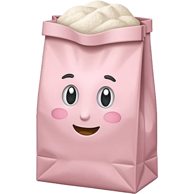 Pastel Pink Bag of flour  emoji