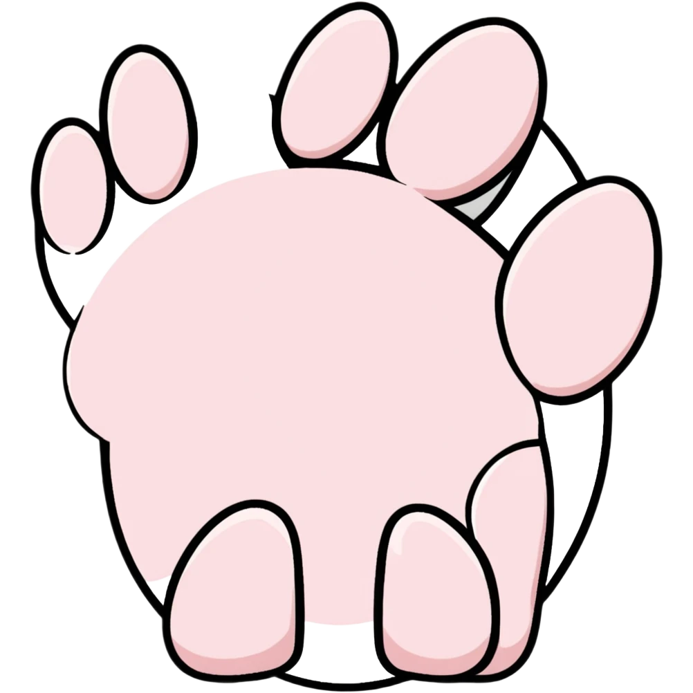 light pink paw emoji