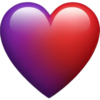 Half red half Purple Heart  emoji