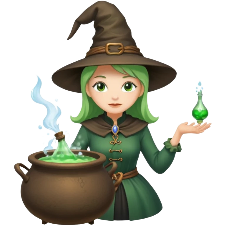 green witch cooking potion emoji