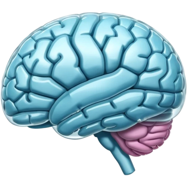 Transparent glass brain emoji