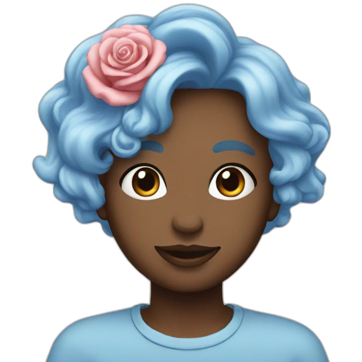 human rose sky blue emoji