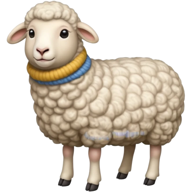 High resolution of   realistic full body sheep without distorted , no extra hybrid emoji