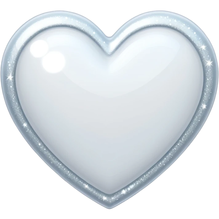 white heart with a sparkle effect emoji