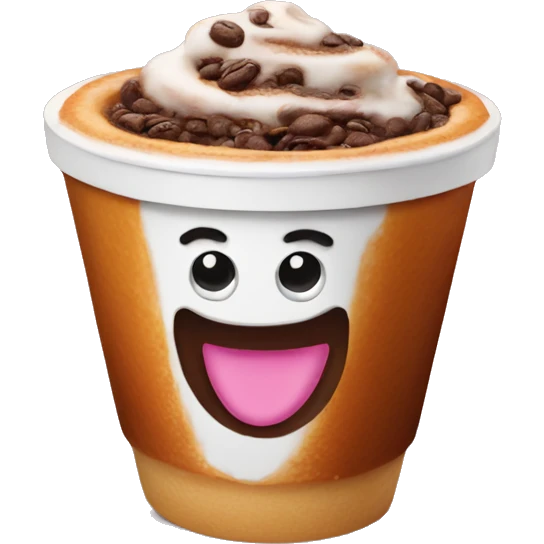 Dunkin coffee emoji