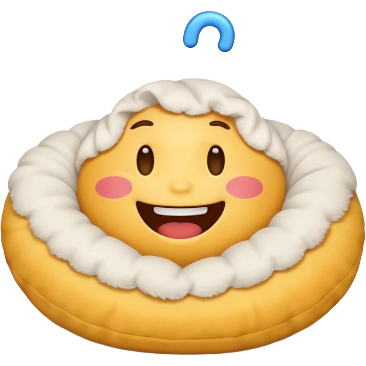 an emoji eating a pillow emoji