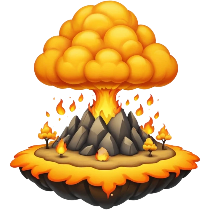fire flying island emoji