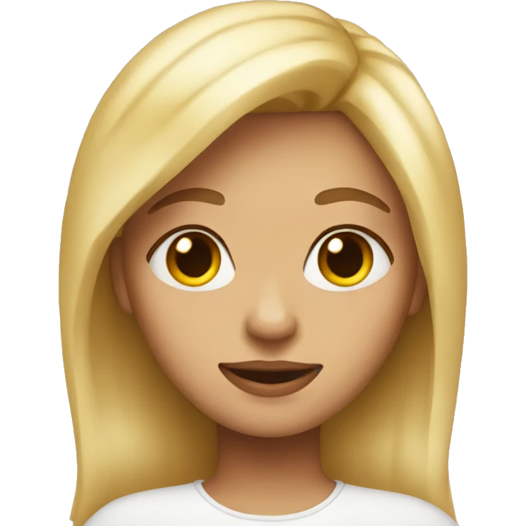 blonde girl with heart eyes emoji
