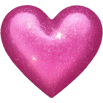 Glittery pink heart emoji