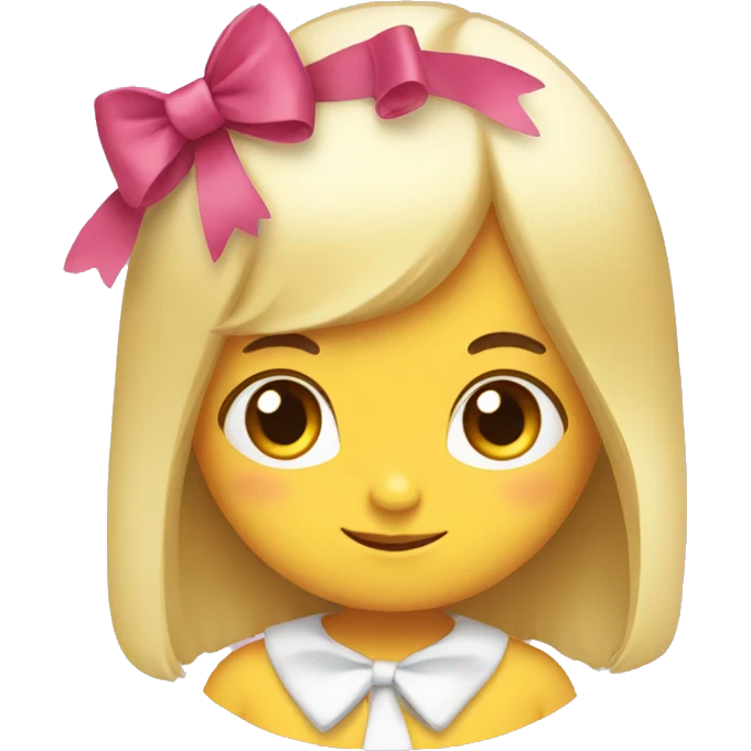 A chick with a bow emoji