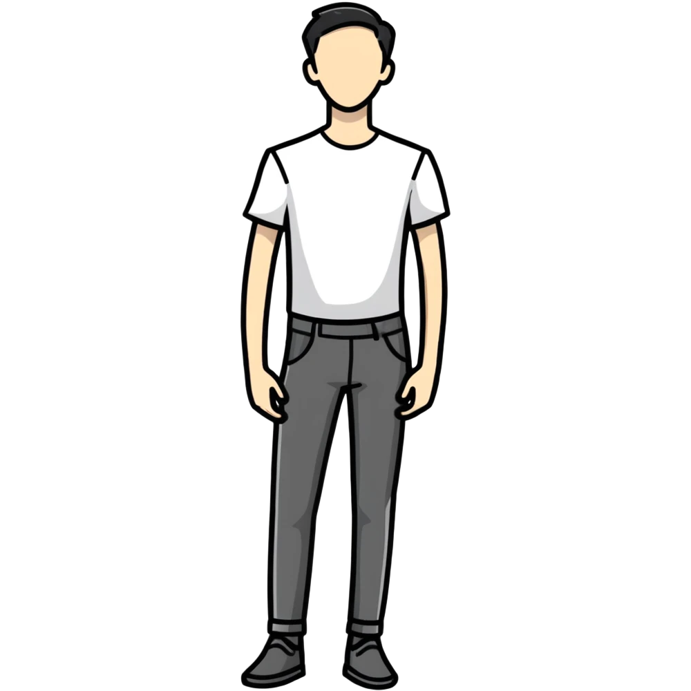 full body very skinny male figure standing emoji