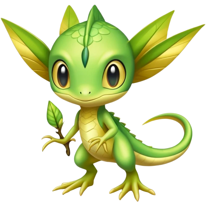 Exotic Treecko-Celebi-hybrid full body emoji