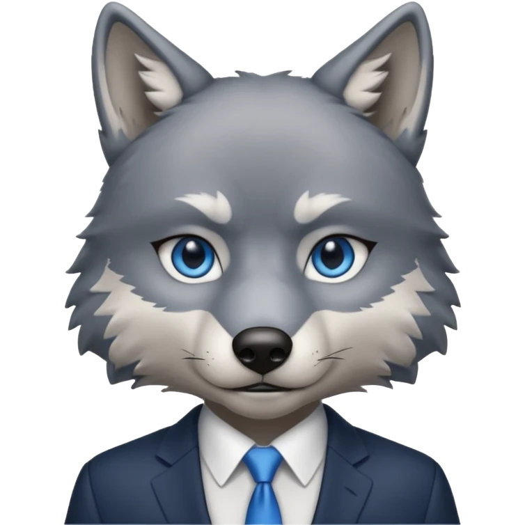 wolf in business suit emoji