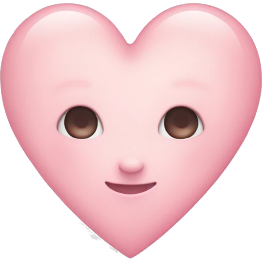 Pastel baby pink heart  emoji