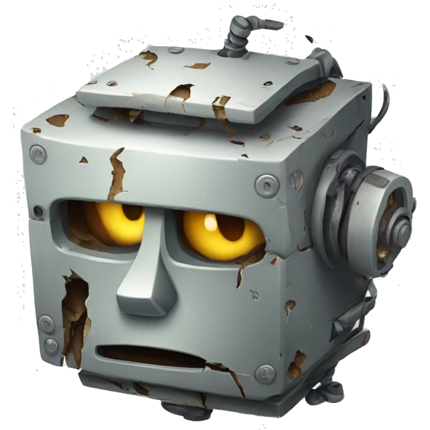 old broken robot emoji